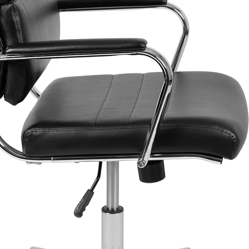 Miniatura 7 de Flash Furniture Hansel - Silla de oficina giratoria ejecutiva con respaldo alto, color negro LeatherSoft