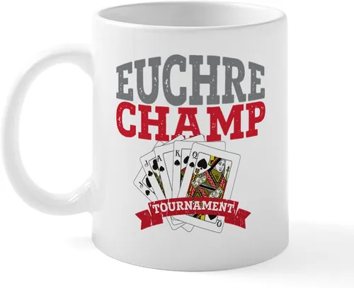 Miniatura 2 de CafePress Euchre Champ Mugs Taza de café de cerámica de 11 oz (11.0 fl oz)
