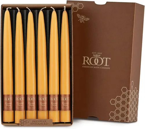 Miniatura 33 de Root Candles Velas sin aroma de cena Premium mezcla de cera de abejas en caja, 9 pulgadas, cera de abejas, 12