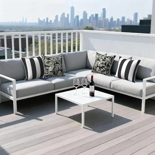 Miniatura 960 de Juego de 2 almohadas para exteriores de 16 x 16 pulgadas, repelentes al agua con interiores, para muebles de patio, hogar, jardín, geometría bohemia