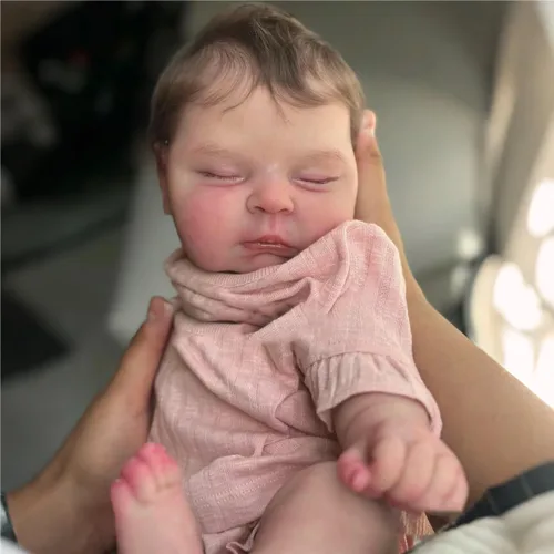 Miniatura 2 de iCradle Linda Muñeca Bebé Reborn de Aspecto Real Niña de 20 Pulgadas 50cm Muñeca Bebé de Silicona Muñeca Recién Nacida Real Juguete para Edades 3+