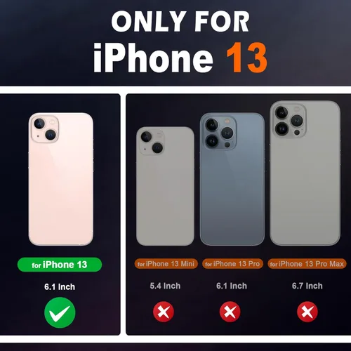 Miniatura 2 de SHIELDON Funda tipo cartera para iPhone 13 de 6.1 pulgadas, estuche tipo folio de piel auténtica con función atril y bloqueo RFID, ranuras para Rojo