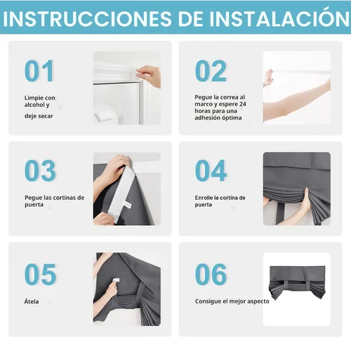 Miniatura 3 de RYB HOME - Cortina Tricia opaca para puerta francesa, oscurecimiento parcial, con aislamiento térmico, para ventana pequeña de vidrio en aula, 26