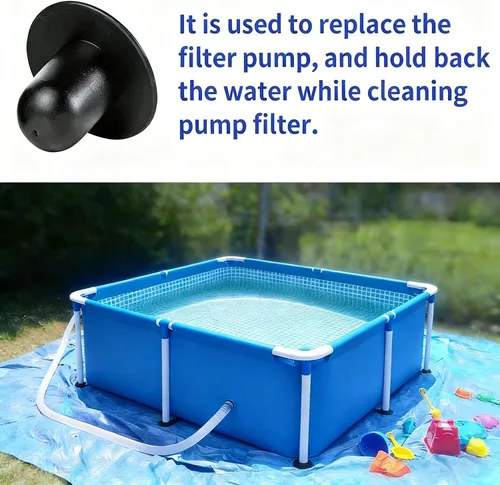 Miniatura 5 de Repuesto de tapón para bomba de piscina, filtro de orificio para piscina Bestway e Intex, tapón de pared para piscina sobre el suelo (paquete de 4)
