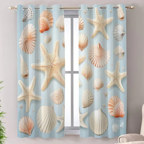 Miniatura 100 de Shrahala Floral Abstract Design Blackout Curtain Tiers, Minimalist Flower Illustration Kitchen Valance Light Blocking Tier Drapes with Rod Pocket, 2