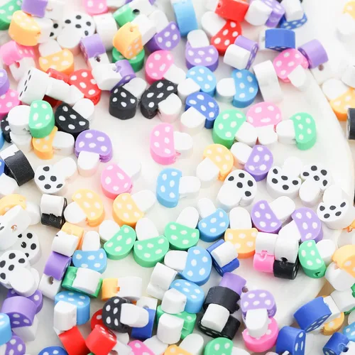 Miniatura 45 de 100 piezas de cuentas espaciadoras de arcilla polimérica de animales para joyería de mujer, pulseras, collares, aretes, accesorios de bricolaje