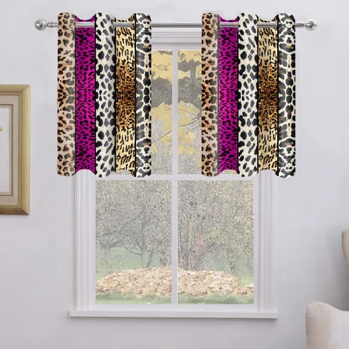 Miniatura 10 de Cortina opaca con estampado de animales salvajes, para oscurecer la habitación, con aislamiento térmico, con ojales para sala, comedor, dormitorio