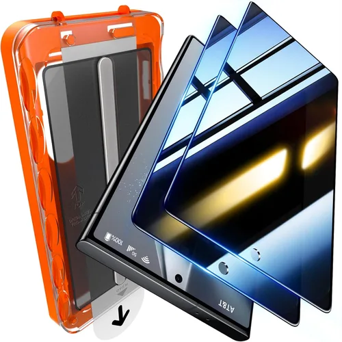 UniqueMe Protector de pantalla de privacidad para S24 Ultra - Paquete de 2 protectores de pantalla de privacidad para Samsung Galaxy S24 Ultra