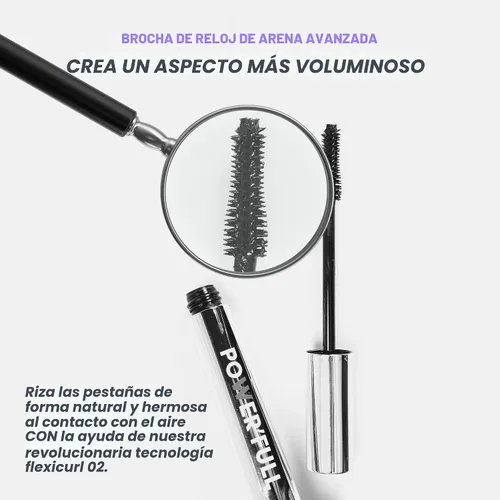 Miniatura 3 de Wonderskin Máscara de pestañas negra para volumen, longitud y rizo, alargamiento, voluminización y maquillaje de pestañas a prueba de manchas