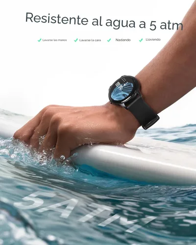 Miniatura 3 de AGPTEK Reloj inteligente para mujeres y hombres, reloj inteligente impermeable 5ATM para teléfonos Android e iOS, reloj de seguimiento de actividad