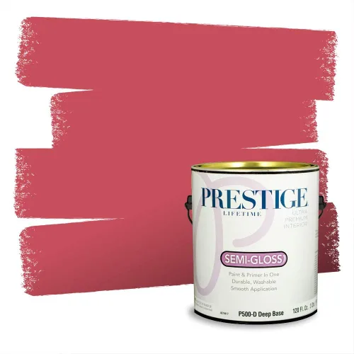 Miniatura 405 de Prestige Paints Pintura exterior e imprimación en uno, 1 galón, plano, coincidencia comparable de Valspar* Amber Rose*
