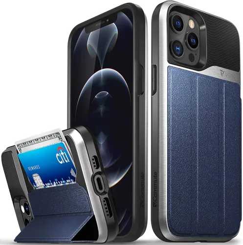 Miniatura 12 de VENA vCommute - Funda tipo cartera compatible con Apple iPhone 12 Pro Max (6.7 pulgadas) (protección contra caídas de grado militar), funda de cuero