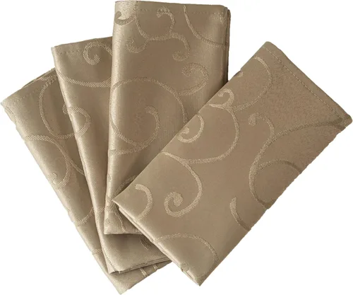 Miniatura 20 de Marina Decoration Mantel jacquard impermeable grueso elegante con ramas de damasco sólido de alta calidad, decorativo para el hogar, cocina, Crema