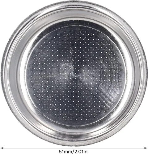 Miniatura 3 de Cesta de filtro de 2.008 in, cesta de filtro para máquina de café expreso, taza de filtro de café de acero inoxidable, taza de filtro de café