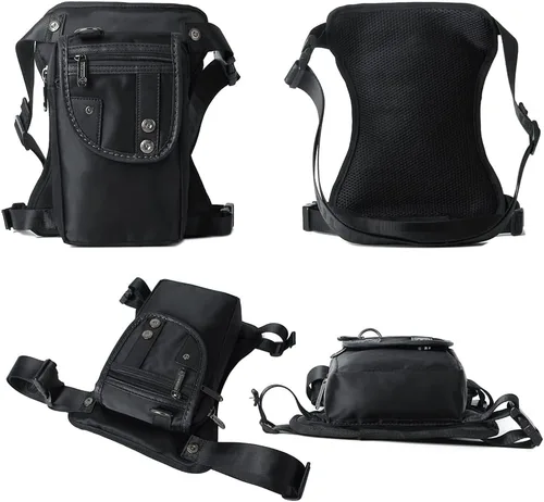 Miniatura 21 de Riñonera táctica al aire libre para hombres y mujeres, bolsa multifuncional para el muslo para motocicleta, bicicleta, senderismo, viajes, pesca