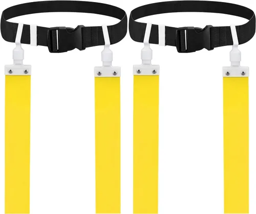 Miniatura 9 de DkOvn Cinturón de Fútbol Americano con Banderas, 2 piezas, Cinturón Ajustable de Fútbol Americano con Cinturón y Banderas, para Jóvenes, Adultos