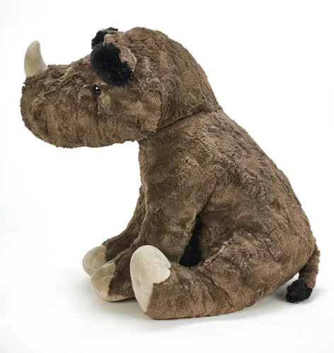 Miniatura 2 de The Petting Zoo Rinoceronte de peluche, regalos para niños, animales salvajes del zoológico Onez, juguete de peluche de rinoceronte texturizado
