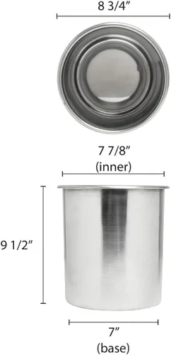 Miniatura 5 de TrueCraftware - Olla de acero inoxidable de 8-1/4 cuartos de galón - para calentador de salsas y sopa, olla de sopa, estación de sopa aplicable a Pot