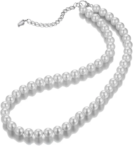 Miniatura 2 de BULINLIN - Gargantilla de cuentas con perlas, joyería de moda para cumpleaños, regalo para mujer