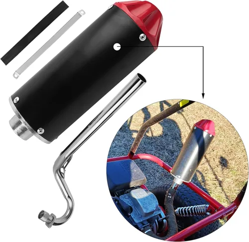 Miniatura 6 de FLYPIG Silenciador de tubo de escape de motocross de 1.102 in para XR50 CRF50 50cc 70cc 90cc 110cc 125cc SSR110 SSR125 TRX90 CRF70 XL70 Taotao DB14