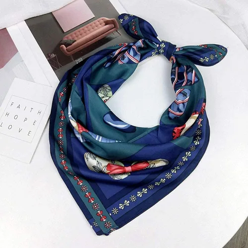 Miniatura 70 de Conjunto de bufanda de poliéster de gasa cuadrada de satén suave y grande para mujer, cuello de cabeza, multiuso, colores sólidos disponibles