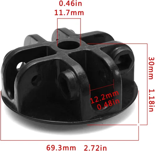 Miniatura 3 de Conector de soporte central de techo de 4 vías, piezas de repuesto para tienda de campaña, piezas de repuesto de toldo emergente para exteriores