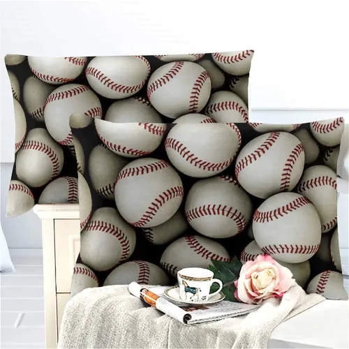 Miniatura 5 de LanS Precise Baseball Sport Series - Juego de funda de edredón y funda de almohada, juego de 3/4 piezas