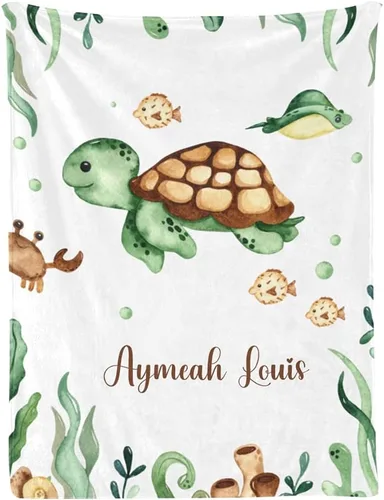 Miniatura 7 de Manta de bebé personalizada de príncipe elefante, manta personalizada para guardería, 30 x 40 pulgadas, para bebé, niño y niña, con nombre para baby