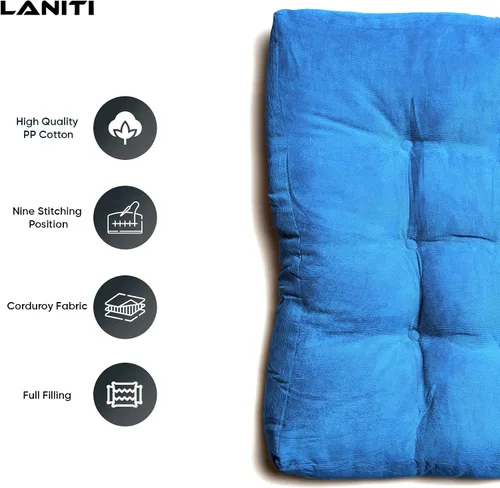 Miniatura 6 de LANITI Cojines de suelo extra grandes de 24 pulgadas para adultos, almohada cuadrada de meditación, máxima comodidad, almohadas de gran