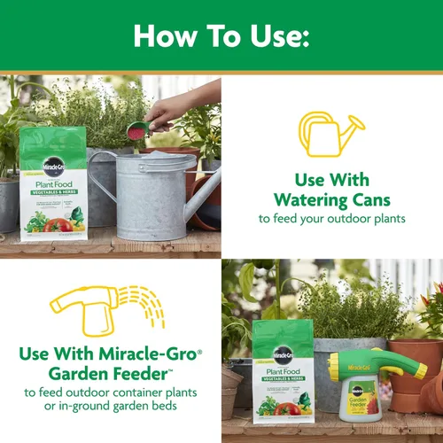 Miniatura 7 de Miracle-Gro Alimento vegetal soluble en agua, verduras y hierbas, 2 libras, paquete de 2