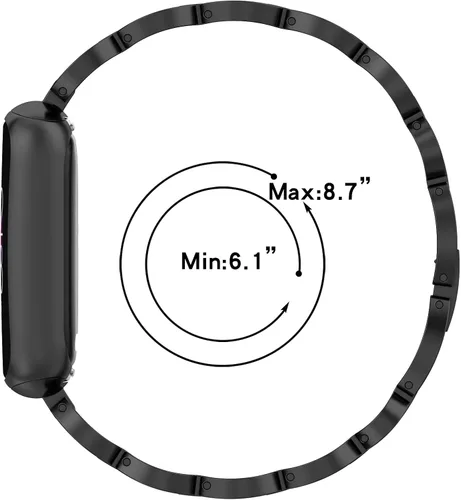Miniatura 3 de Compatible con Fitbit Luxe Band ajustable de acero inoxidable Parker Link pulseras de repuesto elegantes correas elegantes para accesorios de lujo
