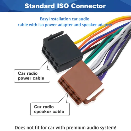 Miniatura 4 de Adaptador de arnés de cableado de radio ISO compatible con Mazda CX7 CX9 MPV Cable de arnés de cable estéreo multicolor