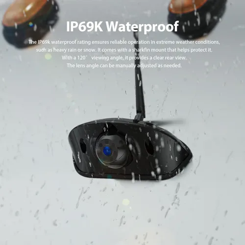 Miniatura 3 de ZEROXCLUB 1080P 7" Sistema de cámara de respaldo inalámbrica para RV, compatible con Furrion pre-cableado para RV, camión, remolque, monitor DVR