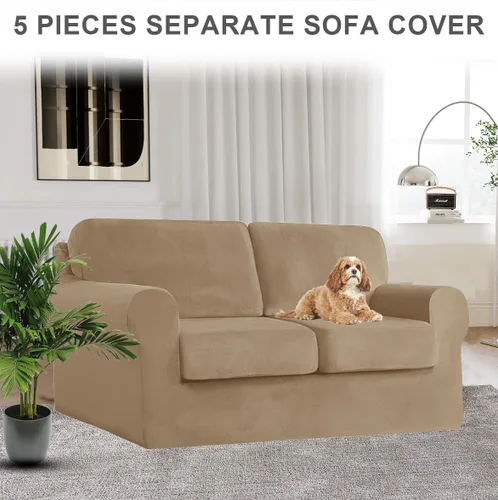Miniatura 297 de Funda para Sofá de Terciopelo, Fundas Elásticas para Sofá para Funda Principal Separada/Respaldos y Cojines de Asiento, Funda para Sofá, para Fundas