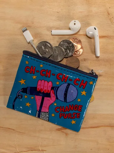 Miniatura 4 de Blue Q Monedero – Bonita bolsa para monedas para hombres y mujeres, cartera pequeña, organizador de llavero, bolsa con cremallera para monedas