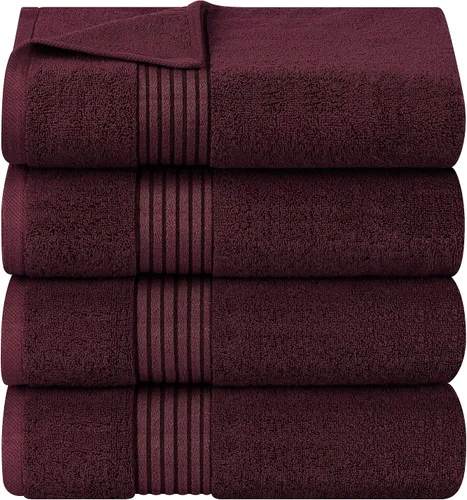 Miniatura 15 de Utopia Towels Juego de 4 toallas de baño (27 x 54 pulgadas), 100% algodón hilado en anillo, secado rápido, altamente absorbentes, toallas de tacto