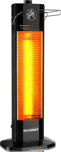 Miniatura 10 de Calentador Eléctrico de Patio al Aire Libre, Haimmy Calentador Infrarrojo de 42 Pulgadas con Control Remoto, 9 Niveles de Calor, Temporizador de 9H