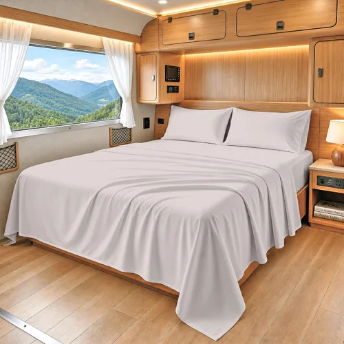 Miniatura 75 de SGI bedding Juego de sábanas de 600 hilos de 4 piezas, 100% algodón egipcio, tamaño King, con bolsillo profundo de 15 pulgadas, sábanas de lujo 16
