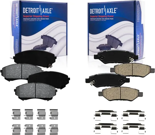 Miniatura 152 de Detroit Axle - Pastillas de Freno Delantero para Nissan Altima Maxima Sentra 350Z Cube Juke Versa INFINITI G20 G35 I30 I35 Suzuki SX4, Pastillas