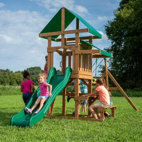 Miniatura 6 de Backyard Discovery - Juego de columpio de madera de cedro Belmont
