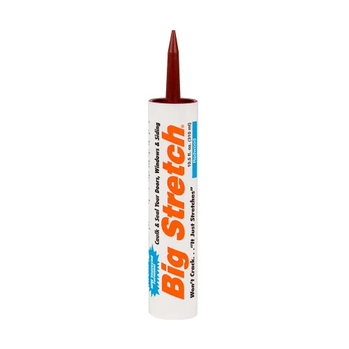 Sashco - Masilla para sellar Big Stretch, látex acrílico, de gran rendimiento, cartucho de 10,5 onzas, color gris, Redwood, 1