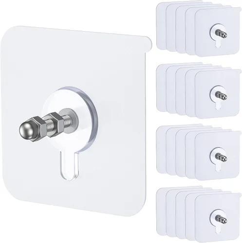 Miniatura 8 de Uniclife 10 ganchos autoadhesivos para fotos, 26.5 libras, carga sin taladro, adhesivos resistentes sin clavos, ganchos de pared sin clavos, ganchos