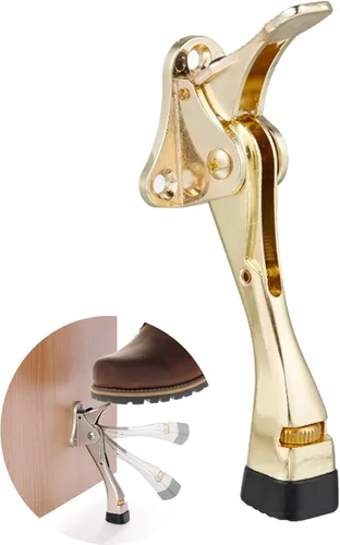 Miniatura 13 de HOME&I Tope de puerta de 4 pulgadas, tope de puerta de pedal manos libres con pie de goma ajustable, soporte de puerta resistente para el hogar