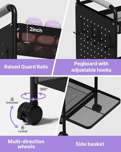 Miniatura 3 de YOTTOY Estante de almacenamiento de gimnasio de 3 niveles para gimnasio en casa, estante de pesas multifuncional, soporte para mancuernas, soporte
