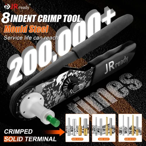 Miniatura 4 de JRready DW5009-01 - Kit de herramienta de crimpado de conectores Deutsch, conectores DT 2 3 4 6 8 12 impermeables con crimpador con trinquete 22-12