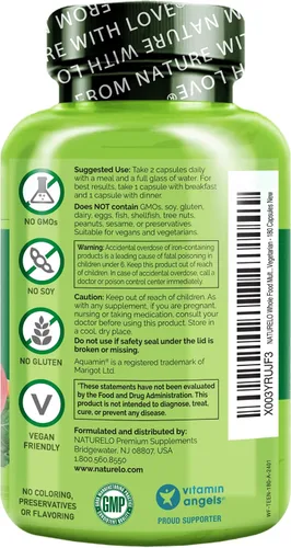 Miniatura 7 de NATURELO Multivitaminas para Adolescentes Niñas/Niños, 180 Cápsulas, Multivitamínico de Alimentos Integrales con Minerales, Sin OMG, Vegetariano