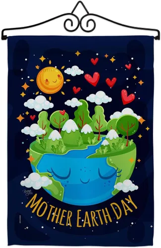 Miniatura 8 de Breeze Decor - Bandera inspiradora de la madre tierra para jardín, colección de expresión, planeta, paz, medio ambiente, concienciación, pequeño