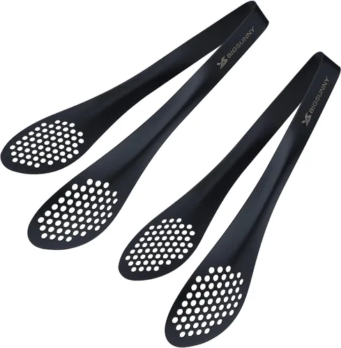 Miniatura 13 de MSY BIGSUNNY Pinzas de cocina para bufé, juego de 3 pinzas de metal para ensalada (color negro, 7 pulgadas, 9 pulgadas y 11 pulgadas)