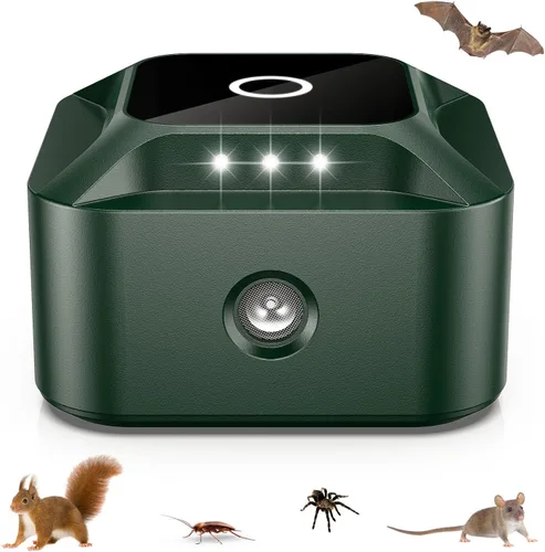 Repelente ultrasónico de plagas con 4 modos, repelente de roedores para control electrónico de plagas con luz intermitente, trampas para ratones