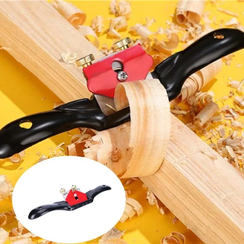 Miniatura 4 de ATPCOOK - Plano de radios ajustables de 10 pulgadas con base plana, hoja de metal para madera, herramienta de mano para carpintería